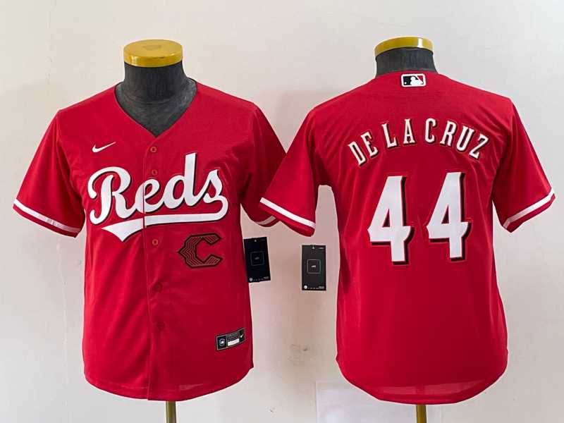 Youth Cincinnati Reds #44 Elly De La Cruz Red Cool Base Stitched Baseball Jersey1,We sell and wholesale Youth Cincinnati Reds #44 Elly De La Cruz Red Cool Base Stitched Baseball Jersey1 on line form chian!